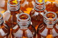 100mL amber glass bottle with cap 10-pack